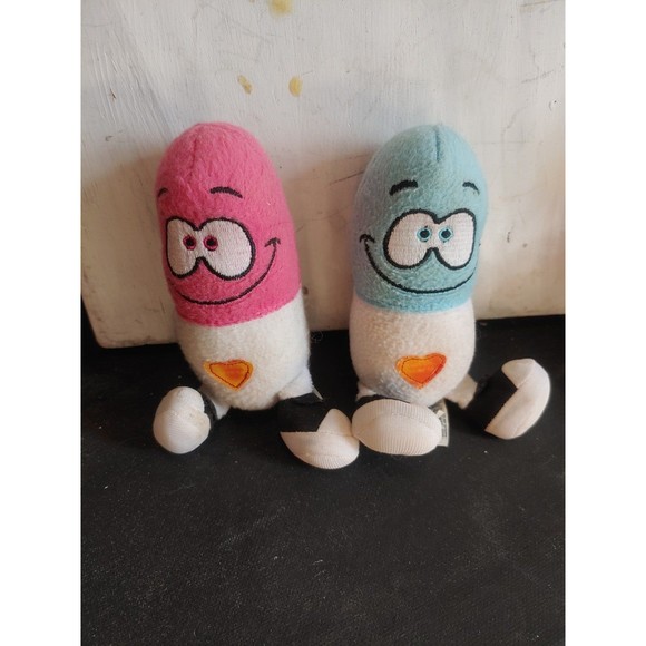 Just For Laughs Happy Chill Pill small Laughing Plush  W/ Sound Lot Of 2 - Picture 1 of 3
